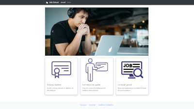 Info School homepage screenshot