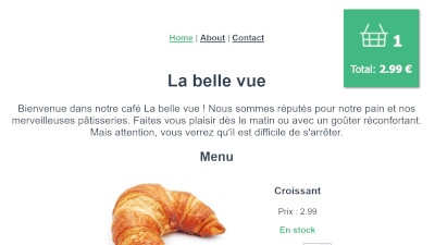 'La Belle Vue' website screenshot