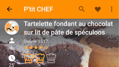 a 'P'tit chef' re-design screenshot