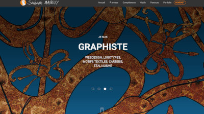 Sandrine MANGUY's website portfolio About section website screenshot